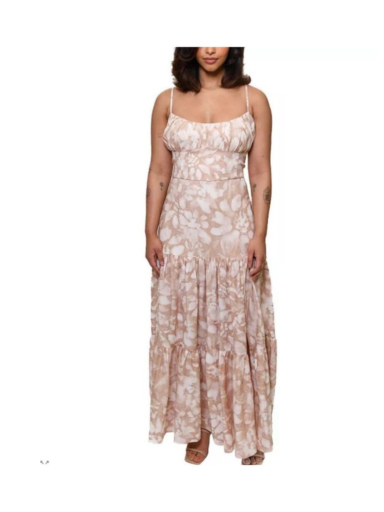 Hutch Plus Size Linen Blend Aurora Maxi Dress Size 16w Nwt